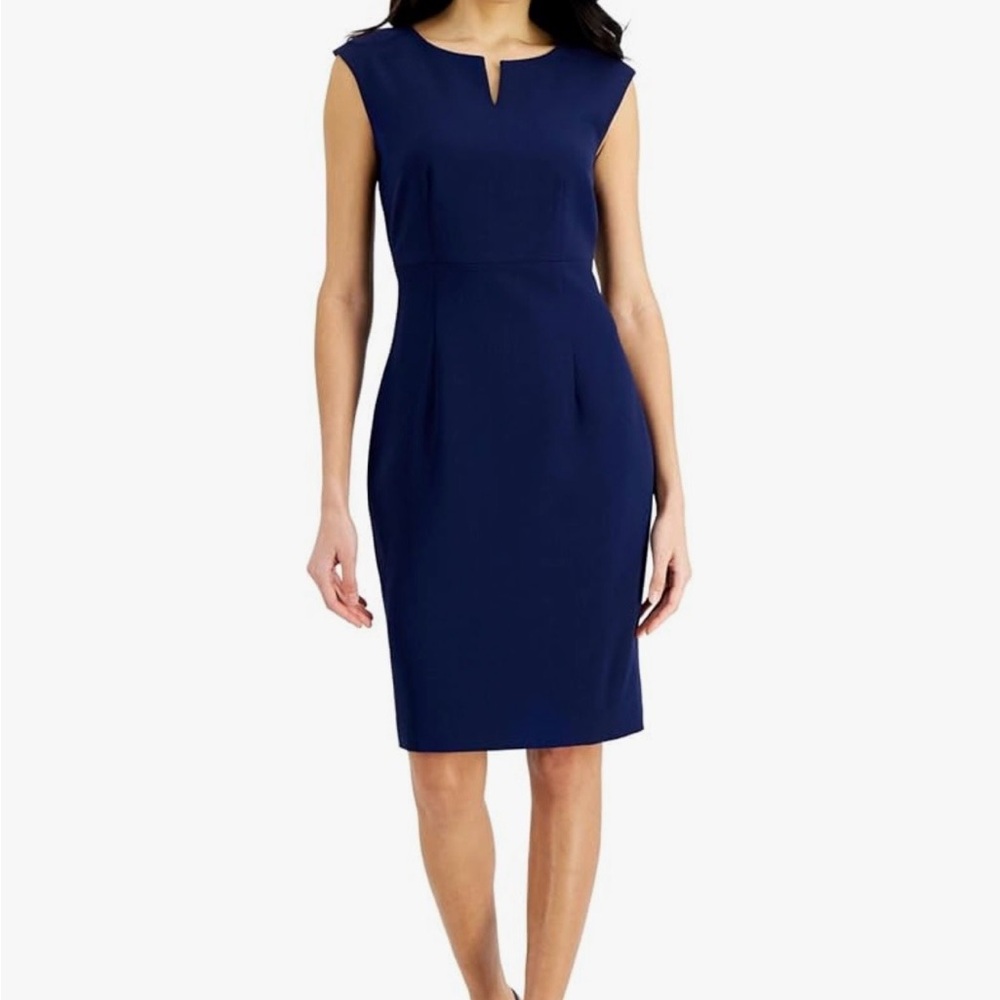 NWT Kasper Classic Navy Midi Dress